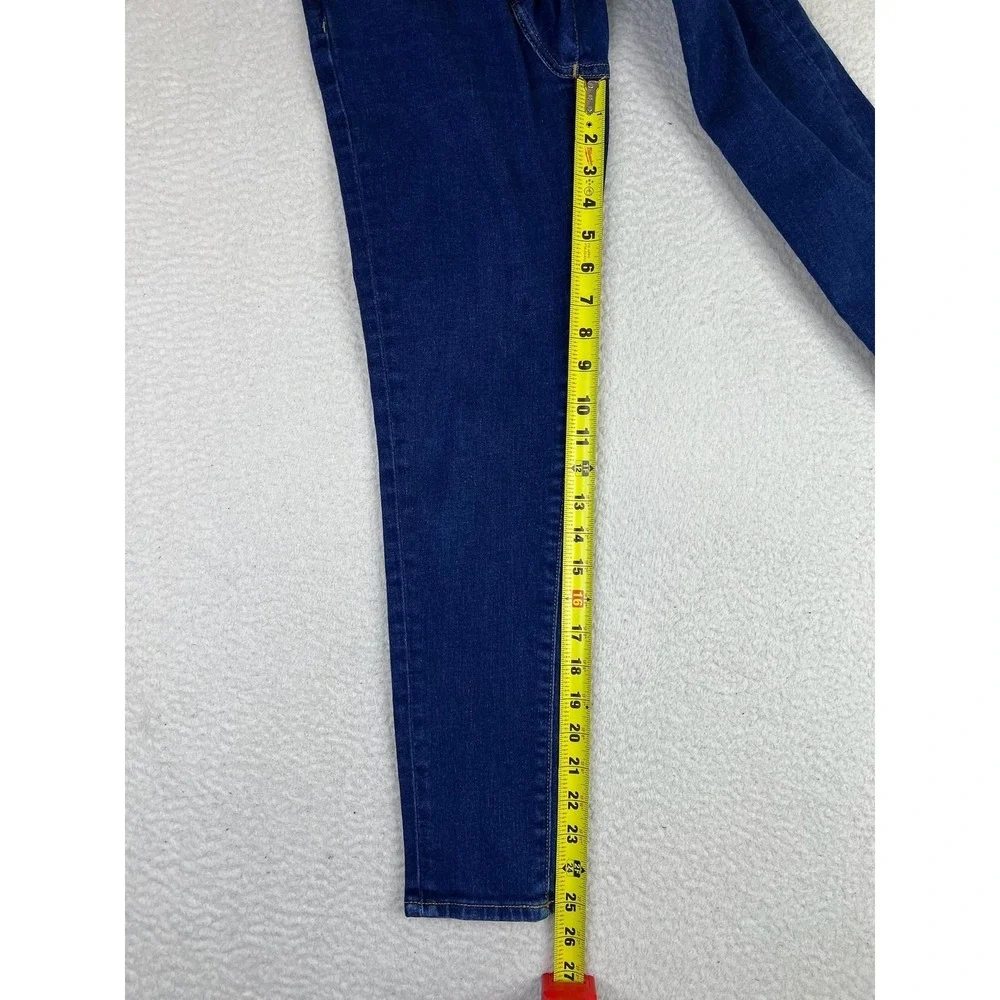 Lauren Ralph Lauren Skinny Jeans Womens 4P Blue Dark Wash Mid Rise Stretch Denim